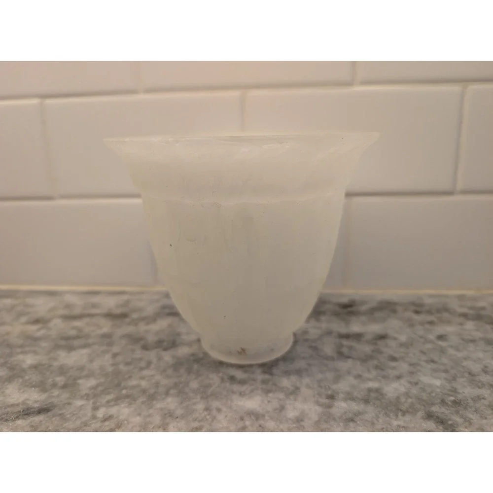 Frosted Glass Light Shade Globe Floral Art Deco 5.5